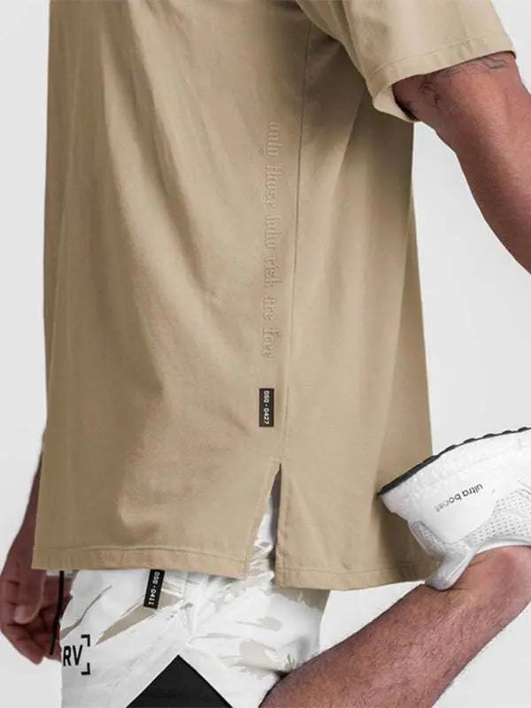 Ultimate Comfort Men's Quick-Dry Knitted Sports T-Shirt - Short Sleeve Round Neck for All-Day Leisure and Activity - MENLL